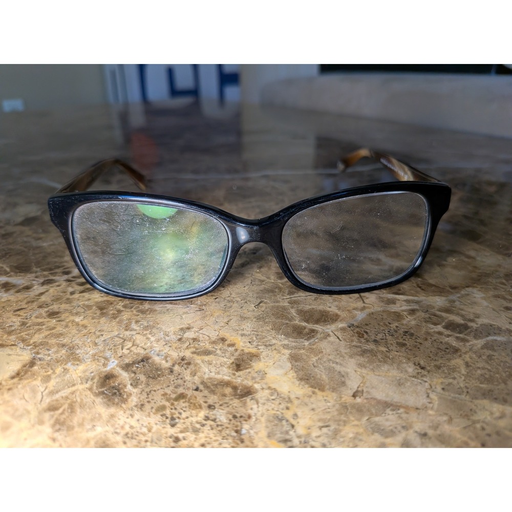 Coach HC 6047F Libby Eyeglasses Black Light Brown Horn 5193 51-16-135 Womens